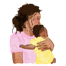 Illustration of family mother child