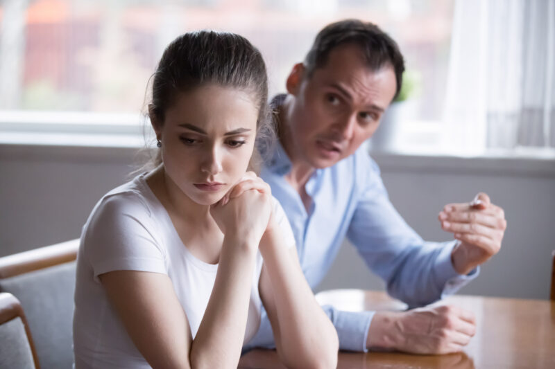 Narcissistic father speaking to daughter.