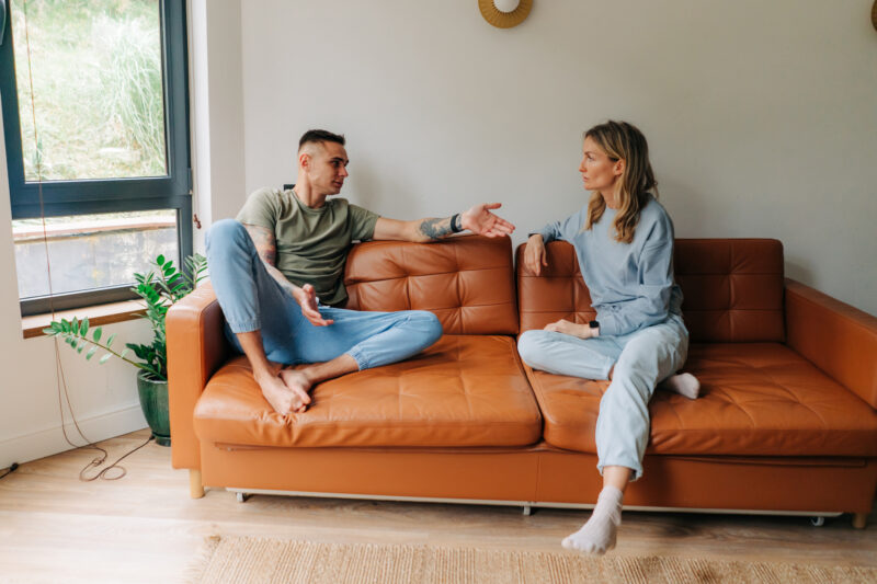 Partner practicing grey walling in the middle of an argument